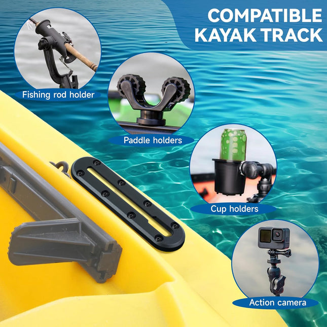 Kayak Track, Kayak Low Profile Track for Fishing Rod Holder, Kayak Track Accesso