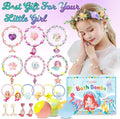 Bath Bombs for Girls Kids with Surprise Inside, 20 Fun Princess Fizzy Bath Bomb with Jewelry Toys, Mermaid Gifts for Daughter Granddaughter Niece,