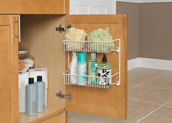 ClosetMaid 8002 2-Tier Wall Rack for Added Storage, 10.5-Inch H x 12.5-Inch W x 5-Inch D, White 12-Inch Wide 2-Tier