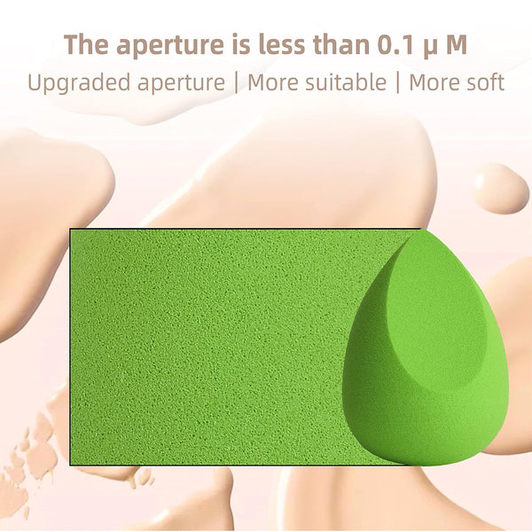 COSTICA Makeup Sponge Set Blender, Beauty Sponge Makeup Blender Flawless for Liquid - Multi Colored 4 pcs Avocado Series 4 Count (Pack of 1) GREEN