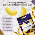 DERMORA Golden Glow under Eye Patches (15 Pairs Eye Gels) - Rejuvenating Treatment for Dark Circles, Puffy Eyes, Refreshing, Revitalizing, Travel,