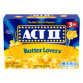 Act II Butter Lovers Microwave Popcorn, 2.75 oz., 3-Count Bags Butter 8.25 Ounce (Pack of 1)