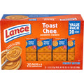 Lance Sandwich Crackers, ToastChee Peanut Butter, 20 Individually Wrapped Packs, 6 Sandwiches Each Toastchee Peanut Butter 1.52 Ounce (Pack of 20)