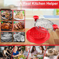 SURETIVIAN Chicken Shredder Tool Twist Large Chicken Breast Shredder with Brush&Fork, Visible Meat Shredder Machine, Anti-Slip Strip, Ergonomic