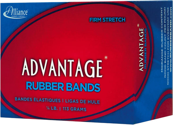 Alliance Rubber 26649 Advantage Rubber Bands Size #64, 1/4 lb Box Contains Approx. 80 Bands (3 1/2" x 1/4", Natural Crepe) Beige Beige 1/4 Pound 3