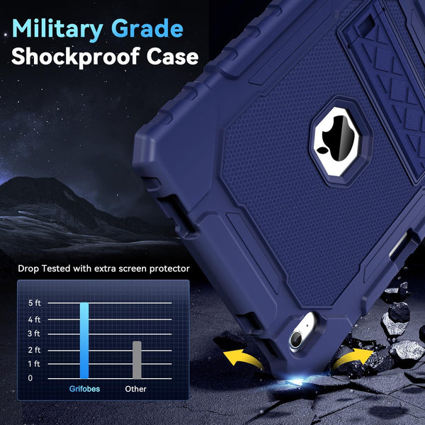 Grifobes for iPad A16 Case 11th Generation 11 inch 2025 / iPad 10th Generation Case 10.9 inch 2022, Heavy Duty Military Grade Shockproof Cover