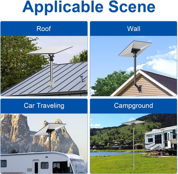 Starlink Gen 3 Mount Kit- Pipe Adapter, Stainless Steel Pole Mount, Angle-Adjustable Starlink Mouting Kit for Gen 3 Roof Mounted Accessories (Fits