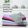 Gray Microfiber Cleaning Cloth 13"X13", Ultra Soft Absorbent Microfiber Cleaning Rags for Housekeeping Cleaning Supplies, Lint Free Reusable