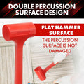YIYITOOLS 1LB Dead Blow Hammer- Red, Mallet | Machinist Tools | Unibody Molded | Checkered Grip | Spark and Rebound Resistant 1LB Red