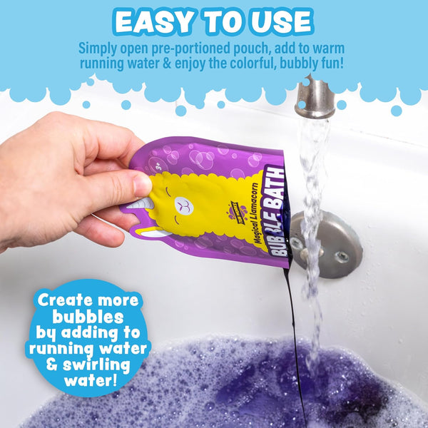 Tub WorksÂ® Magical Kids Bubble Bath, Variety 12 Pack | Creates Colorful Water & Tons of Foam Bath Bubbles | Nontoxic | Character-Themed Bubble