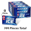 Dentyne Ice Peppermint Sugar Free Gum, 9 Packs of 16 Pieces (144 Pieces) | Chewing Gum, Perfect for Long Lasting Fresh Breath at School, Work &
