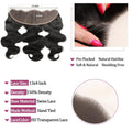 Body Wave Human Hair Bundles with Frontal (10 10 12 12+10Frontal) 12A 4 Bundles Human Hair with Closure 13X4 HD Lace Frontal 100% Unprocessed