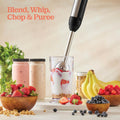 Powerful Immersion Blender, Electric Hand Blender 500 Watt with Turbo Mode, Detachable Base. Handheld Kitchen Gadget Blender Stick for Soup,
