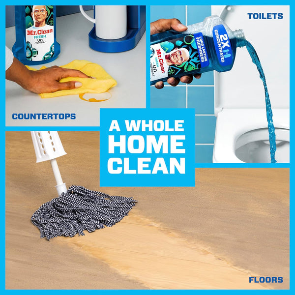 Mr. Clean All Purpose Cleaner, Floor Cleaner for Mopping Home, Bathroom, & Kitchen, Cleaning Liquid for Mop & Bucket, Cleaning Supplies,