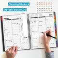 Dunwell Daily Planner 2026, 8.5x11 Appointment Book, 15-Min Hourly Schedule, Jan to Dec 2026, Large Planner with Colorful Tabs, Premium Paper