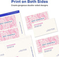 Avery Printable Business Cards with Sure Feed Technology, 2" x 3.5", White, 100 Blank Business Cards, Inkjet Printer Paper (28371) 2 x 3.5 inches