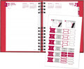 Brownline® 2025 Coilpro™ Daily/Monthly Planner, Untimed Journal, 12 Months, January to December, Twin-Wire Binding, 8.25" X 5.75", Bright Red (CB389C.RED-25)
