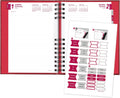 Brownline® 2025 CoilPro™ Daily/Monthly Planner, Untimed Journal, 12 Months, January to December, Twin-Wire Binding, 8.25" x 5.75", Bright Red