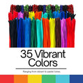 Performore Colorful Pipe Cleaners Craft Set 350-Pack Chenille Stem Wires in 35 Bright Colors 5mm Thick Reusable Twistable Fuzzy Sticks DIY Art