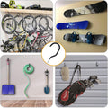 KURUI Road Bike Hooks for Garage Wall, 6 Pack Heavy Duty Bicycle Hangers for Hanging, Wall Mount Bicycle Storage for Ceilings, No Drill Large