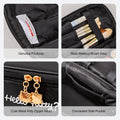 AmBealla Makeup Bag Large Waterproof Cosmetic Bags with Makeup Brush Holder, Cute Printed Makeup Organizer for Women Traveling,Portable Toiletry