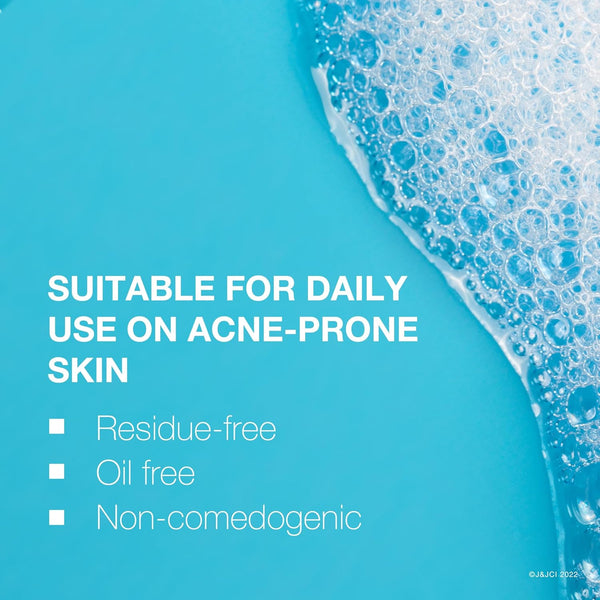 Neutrogena Oil-Free Facial Cleanser with Salicylic Acid for Acne-Prone Skin, 9.1 Fl. Oz
