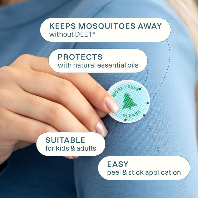 Cliganic Mosquito Repellent Stickers (90 Pack) - Camping Patches for Kids & Adul