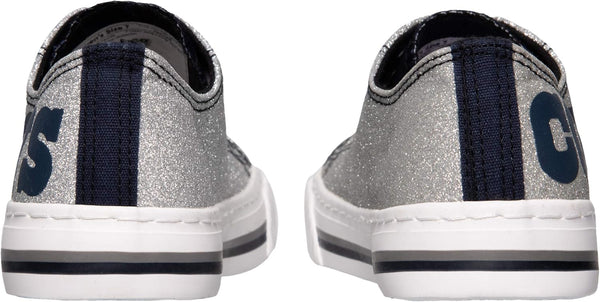 FOCO Womens NFL Team Logo Ladies Fashion Glitter Low Top Canvas Sneakers Shoes Dallas Cowboys 7 Glitter