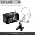 Helping Hand Magnifier Magnifying Glass Jewelry Clamp Holder Soldering Stand