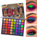 UCANBE EXOTIC FLAVORS Eyeshadow Palette + 15 PCS Eye Brushes Makeup Set 48 Colors Neon Shimmer Matte Glitter Eye Shadow Po.