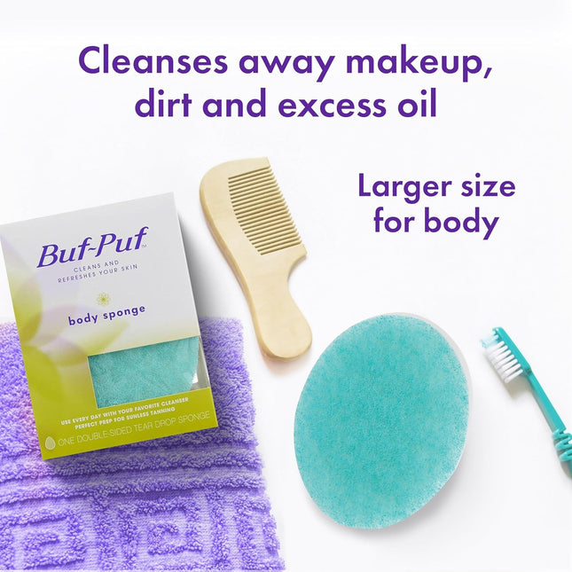 Buf-Puf Body Sponge, Bath Sponge, Dermatologist Developed, Cleanses Skin of Dirt