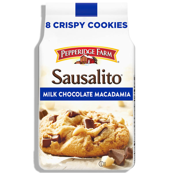 Pepperidge Farm Sausalito Crispy Milk Chocolate Macadamia Nut Cookies, 7.2 OZ Bag (8 Cookies) Milk Chocolate Macadamia 7.2 Ounce (Pack of 1)