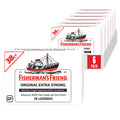 Fisherman'S Friend Cough Drops, Cough Suppressant and Sore Throat Lozenges, Original Extra Strong, 10Mg Menthol, 228 Drops (6 Packs of 38)