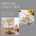 Threadmade Capri Lemon Double Border Tablecloth, Multicolor - 60" W x 84" L Multi Color 84" x 60" (Rectangular)