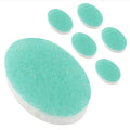 Impresa Double-Sided Body Sponge - White & Blue, Pack of 6 - Deep Exfoliation & Body Scrub Pad - Dual-Sided Design - Gentle Facial Cleanse & Face