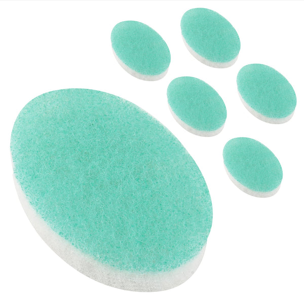 Impresa Double-Sided Body Sponge - White & Blue, Pack of 6 - Deep Exfoliation & Body Scrub Pad - Dual-Sided Design - Gentle Facial Cleanse & Face