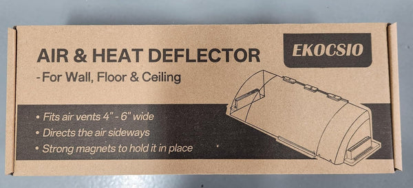 2 Pack Air Vent Deflector, Adjustable Magnetic Heat Deflector for Vents | 8.5"–15" Adjustable,Magnetic Installation,Fits Floor,Wall & Ceiling