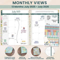 bloom daily planners HARDCOVER Planner 2025-2026 (8.5" x 11") Academic Year (July 2025 - July 2026) - Task Goal Organizer - Monthly & Weekly