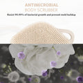 Sndyi Silicone Body Scrubber, Gentle Exfoliating Body Scrubber for Sensitive Skin, Leaf Shaped Shower Scrubber for Body with Lathering Bristles,