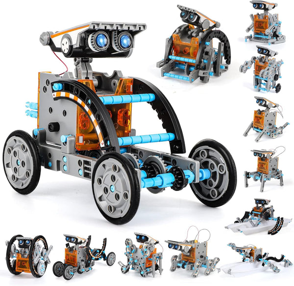 Lucky Doug Solar Power Robot Building Kits Toys for Boys Girls Ages 8-13, STEM Kit Gifts for Kids 8 9 10 11 12 13 Years, DIY Educational Science