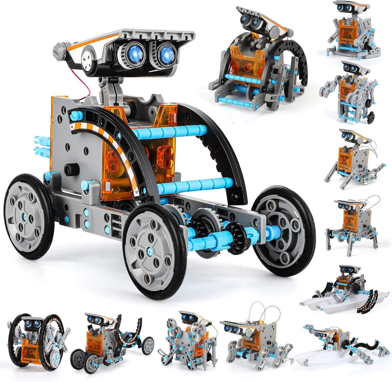 Lucky Doug Solar Power Robot Building Kits Toys for Boys Girls Ages 8-13, STEM Kit Gifts for Kids 8 9 10 11 12 13 Years, DIY Educational Science