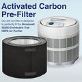 Carbon Pre-Filter for Honeywell 50250 Air Purifier, 2 Pack | Odor Control Fits Enviracaire & Kaz 50250-S; activated charcoal + zeolite; traps