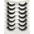 Pooplunch False Eyelashes Cat Eye Wispy Extensions Faux Mink Lashes Pack Short Natural Volume Fake Eyelash Strips 7 Pairs Pack Cat-Eye|9-15MM
