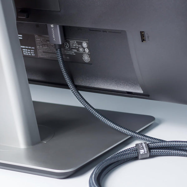 IVANKY VESA Certified DisplayPort Cable, 6.6ft 4K@60Hz DP to DP Cable 6.6 Feet 4K-1Pack Grey