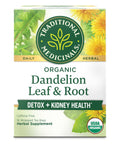 Traditional Medicinals Organic, Dandelion Leaf & Root - Dandelion Root Tea, Supports Normal Detox + Digestion - Kosher, Non-GMO, Caffeine-Free,