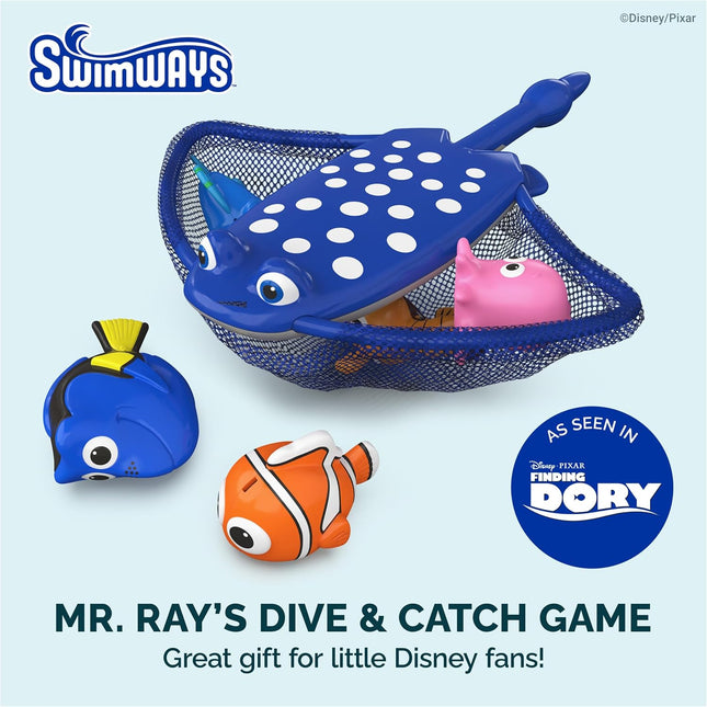 Swimways Disney Finding Dory Mr. Ray'S Dive and Catch Game, Bath Toys and Pool P