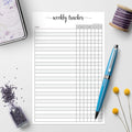 321Done Weekly Tracker Notepad - 50 Sheets (5.5" X 8.5") - Habit Tracking Days of Week Tear-Off Sheets, Planner Organizing - Made in USA - Simple