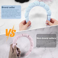 Ztomine Face Wash Headband, Set of 2 - Terry Cloth Spa Headbands for Washing Face or Facial, Puffy Makeup Headbands for Skincare, Mask, Hair