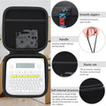 khanka Hard Case for Brother P-Touch PT-D210 PTD220 Home/Office,Black | EVA Hard Shell, Mesh Pocket Accessory Storage, Impact Resistant