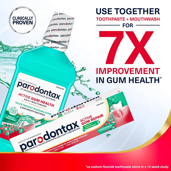 Parodontax Active Gum Repair Breath Freshener Toothpaste, 3x3.4 oz